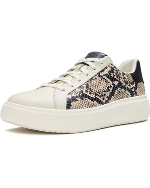 Fitflop Rtg Lace Up Leather Hazy Taupe/ Trainers - White