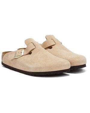 Birkenstock Boston Soft Footbed Nude Clogs - Natural