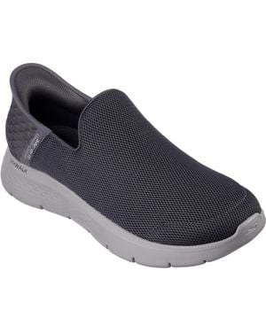 Skechers Go Walk Flex No Hands 216491-Dkgy Dark Slip On Shoes - Blue
