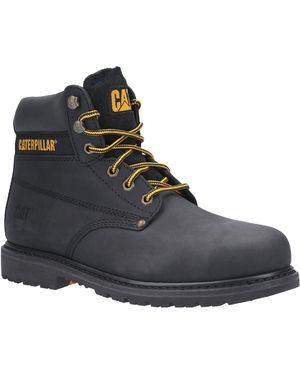 CAT Safety Caterpillar Powerplant Nubuck Safety Boots - Black