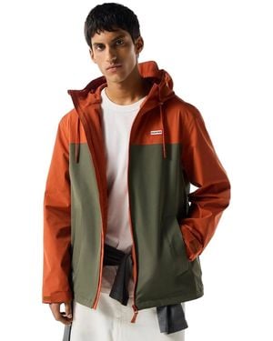HUNTER Original Block Waterproof Rain Jacket - Red