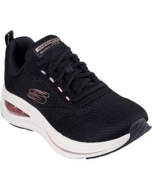 Skechers Skech-air Meta Neutral Air 150074-bkrg Black/rose Gold Lace Up Shoe - Blue