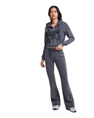 Ed Hardy Cross And Thorn Flared Joggers - Blue