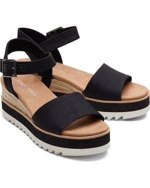 TOMS Diana Wedges - Black