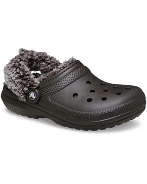 Crocs™ Classic Fleece Lined Polyester Blend Dark Cocoa Clogs - Black
