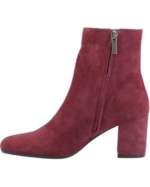 Hush Puppies Octavia Veloursleder Bordeaux Stiefeletten Mit Absatz - Lila