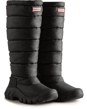 HUNTER Intrepid Nylon Zwarte Regenlaarzen