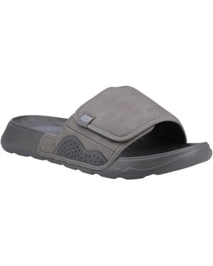 HEYDUDE Shore Slide Classic Synthetic Granite Slides - Grey