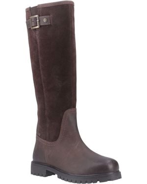 HUNTER Canna Tall Leather Boots - Brown