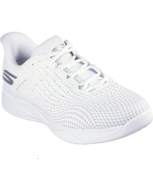 Skechers Slip-Ins Relaxed Fit Viper Court Reload Synthetic Trainers - White