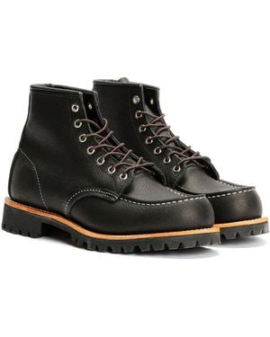 Red Wing Wing 2949 Roughneck 6" Moc Toe Work Leather Boots - Black
