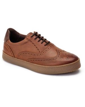 Base London Christo Leather Lace-Up Shoes - Brown