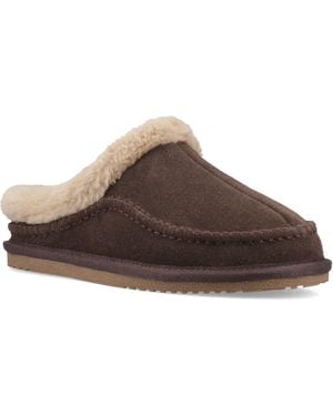 Hush Puppies Anika Suede Slippers - Brown