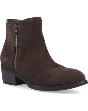 Hush Puppies Ingrid Suede Heeled Ankle Boots - Brown