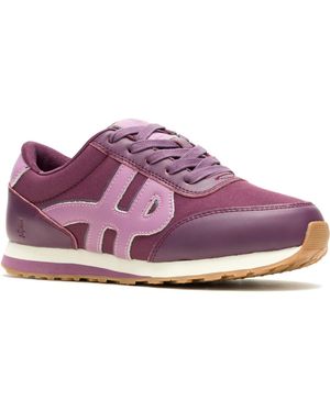 Hush Puppies Seventy8 Leather Fig Trainers - Purple