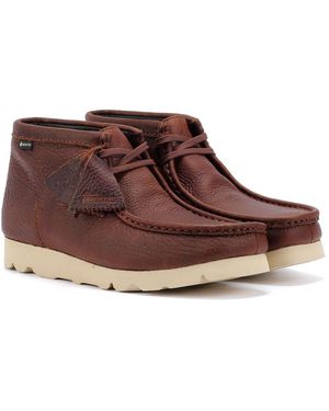 Clarks Iconic Wallabee Leather Boots - Brown