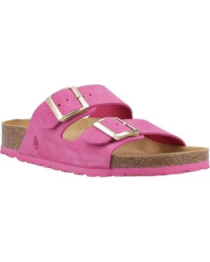 Hush Puppies Blaire Suede Fuchsia Sandals - Pink