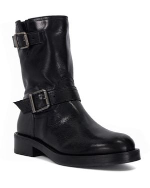 Dune Pixen Leather Boots - Black
