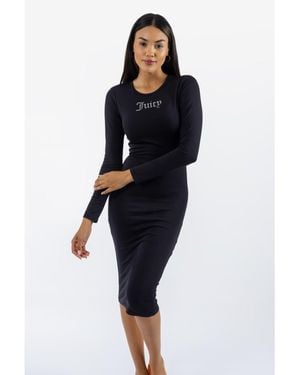 Juicy Couture Dizzie Modal Casual Dress Fabric - Black