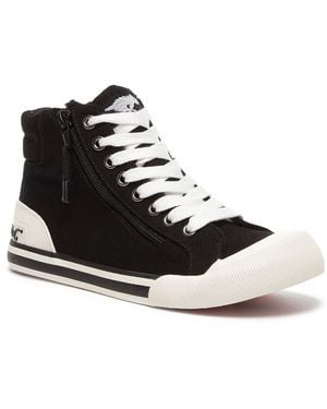 Rocket Dog Jazzin Hi Cotton Trainers - Black