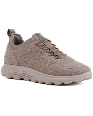 Geox D Spherica A Wool Blend Women's Dark Rose Trainers - Grey
