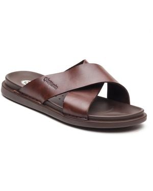 Base London London Drift Leather Sandals - Brown