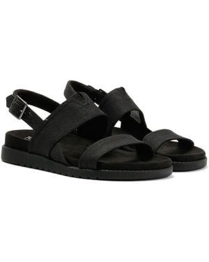 TOMS Marin Slingback Canvas Sandals - Black