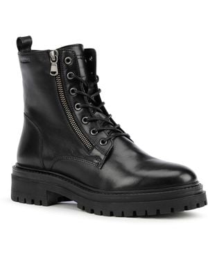Geox D Iridea F Leather Bovine Full Grain Women's Black Boots