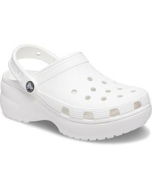Crocs™ Classic Platform Synthetic Clogs - White