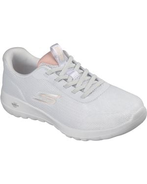 Skechers Go Walk Joy Rina Textile /Coral Trainers - White