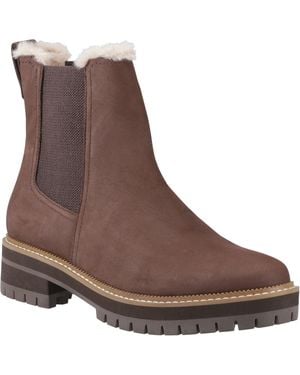 TOMS Bennet Leather Dark Boots - Brown