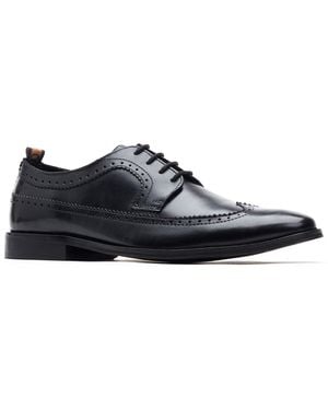 Base London Havisham Leather Brogues Shoes - Black