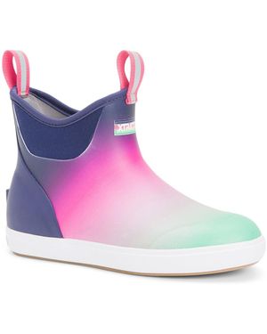 XtraTuf Ankle Deck Rubber Aurora Wellington Boots - Blue