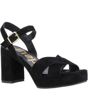 Hush Puppies Ophelia Suede Heels - Black