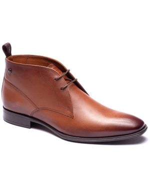 Base London Archer Leather Ankle Boots - Brown
