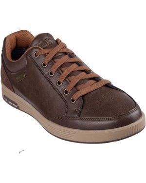 Skechers Cavell Sparkman Polyurethane Standard Lace-Up Shoes - Brown