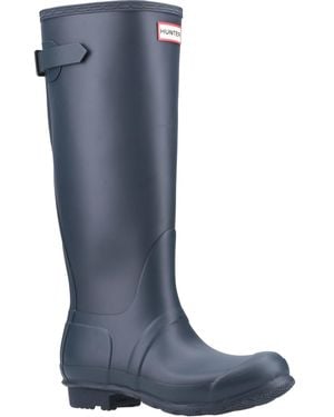 HUNTER Original Tall Back Adjustable Wellingtons - Blue