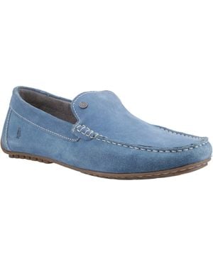 Hush Puppies Ralph Suede Leather Loafers - Blue