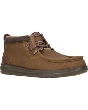 HEYDUDE Wally Mid Gripr Canvas Boots - Brown
