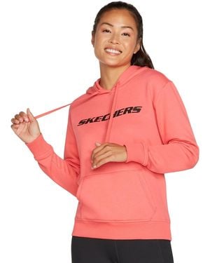 Skechers Heritage Pullover Cotton Hooded Sweatshirt - Pink