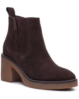 Hush Puppies Felicia Suede Heeled Ankle Boots - Brown