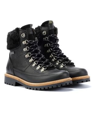 Barbour Woodside Hiker Leather Boots - Black