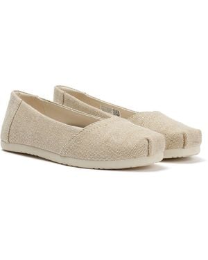 TOMS Alpargata Ballet Canvas Champagne Espadrilles - Natural