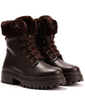 Osprey The Budapest Leather Chocolate Boots - Blue