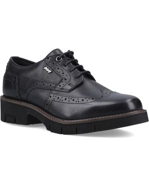 Pod Kacey Leather Brogues Shoes - Black