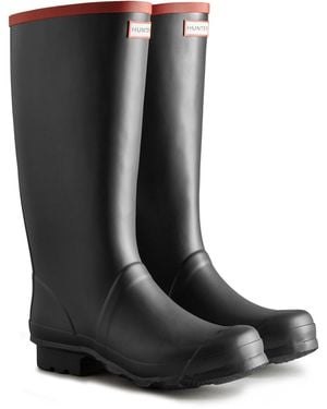 HUNTER Argyll Full Knee Wellington - Black