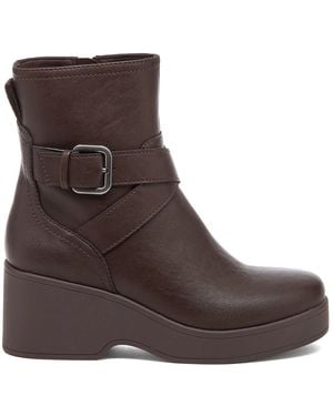 Rocket Dog Jimmy Bangor Polyurethane Dark Heeled Ankle Boots - Brown