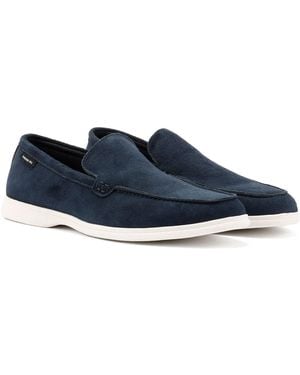 Ben Sherman Amarillo Suede Men's Navy Loafers - Uk 11 - Blue