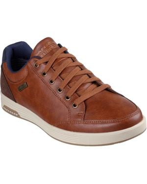 Skechers Cavell Sparkman Polyurethane Luggage Standard Lace-Up Shoes - Brown