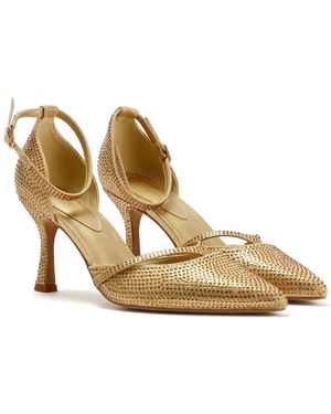 French Connection Nina Rhinstone Stilleto Heels - Metallic